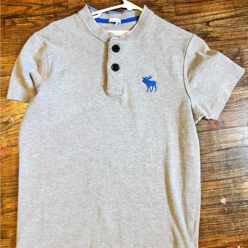 Abercrombie & Fitch Gray Polo Shirt